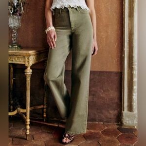 Sézane green jeans size 34 US 2